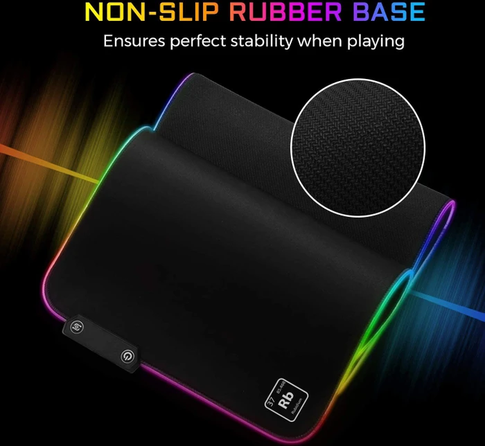 The G-Lab Pad Rubidium XXL RGB Gaming Mauspad, schwarz
