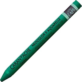 Caran d'Ache Neocolor II Aquarelle Wachskreide, phthalocyaningrün, 10er-Pack