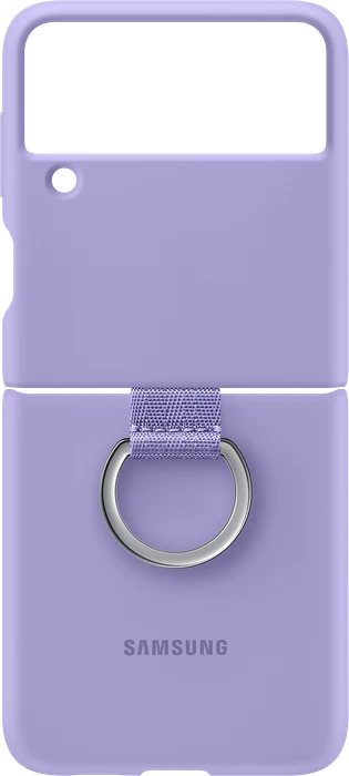 Samsung Silicone Cover with Ring für Galaxy Z Flip 3 5G Lavender