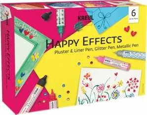 Kreul Happy Effects Effektfarbe, 6 Farben, 29ml, 6er-Set (49832)