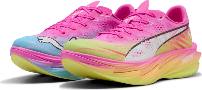Puma Deviate Nitro Elite 4 poison pink/yellow alert/bright aqua/sun stream (Damen)