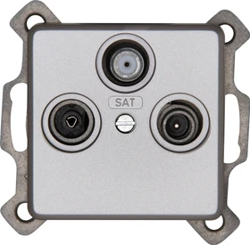 Kopp Milano Antennensteckdose 3-fach stahl