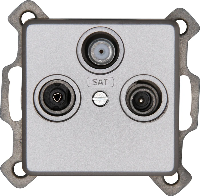 Kopp Milano Antennensteckdose 3-fach stahl
