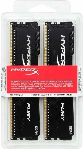 Kingston FURY schwarz UDIMM 32GB Kit, DDR4-2400, CL15-15-15, 1RX8