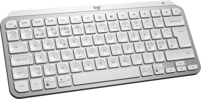 Logitech MX Keys Mini for Business, LEDs weiß, Logi Bolt, Pale Gray, weiß/grau, USB/Bluetooth, ND