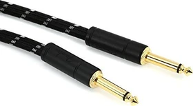 Fender Deluxe Series Instrument Cable Black Tweed Straight 3.0m