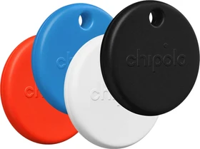 Chipolo Pop schwarz/weiß/rot/blau, 4er-Pack