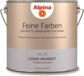 Alpina Farben Feine Farben No. 20 leiser Moment innen graziles graulila edelmatt grau, 2.5l