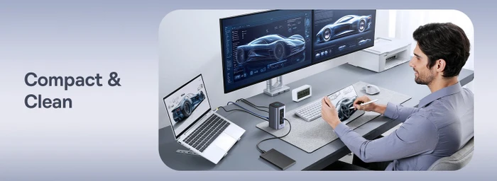 Baseus Nomos NU1 Air 12-in-1 Docking Station, Windows, Multiport-Adapter, USB-C 3.1 [Stecker]