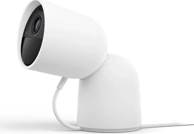 Philips Hue Secure 2K Kamera, kabelgebunden mit Standfuß, weiß
