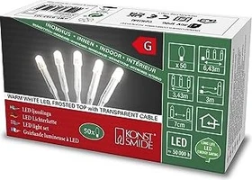 Konstsmide Micro Lichterkette transparent LED 50x warmweiß