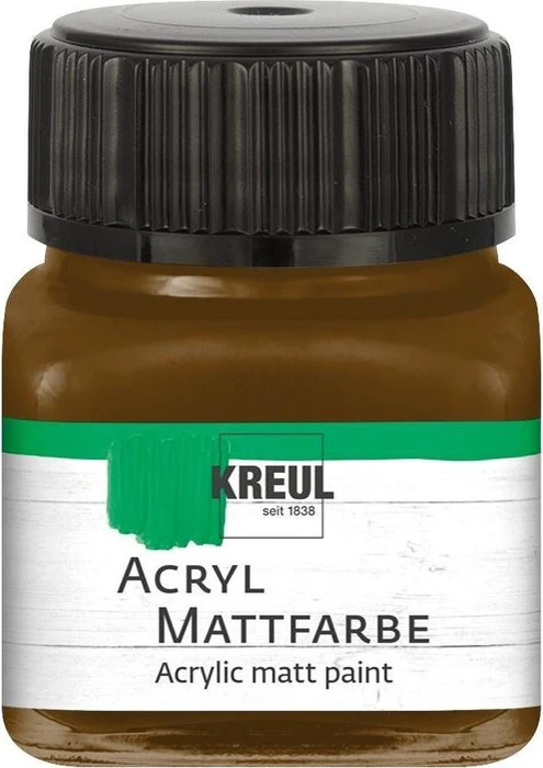 Kreul Acryl Mattfarbe, dunkelbraun, 20ml
