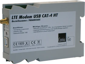 ConiuGo LTE GSM Modem HT CAT 4, Industrial, Railmount, USB-Version, LTE