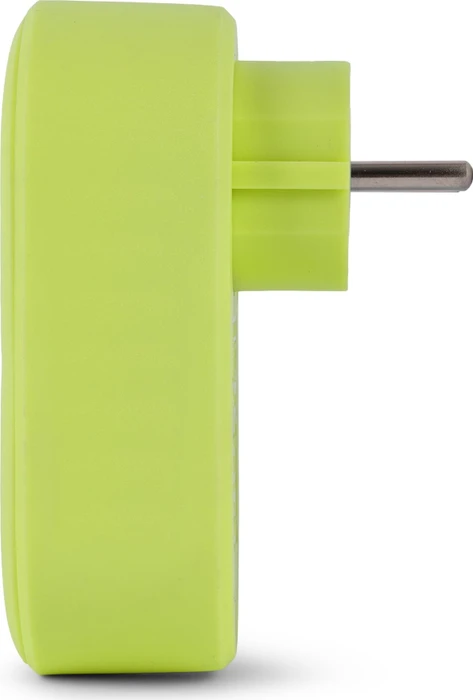 Entac Steckdosenadapter mit 2x USB-A, 1-fach, Lime