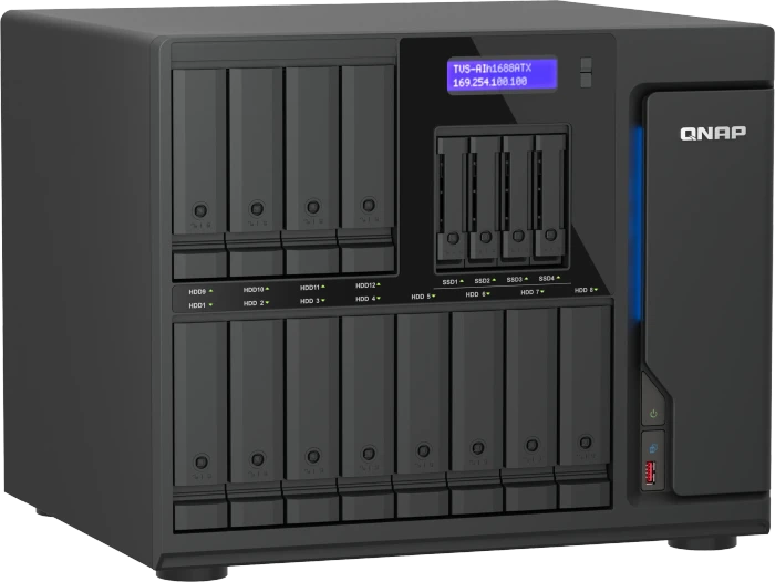 QNAP QuTS hero TVS-AIh1688ATX-U9-48G, 48GB RAM ECC, 2x RJ-45 10GBase-T, 2x RJ-45 2.5GBase-T