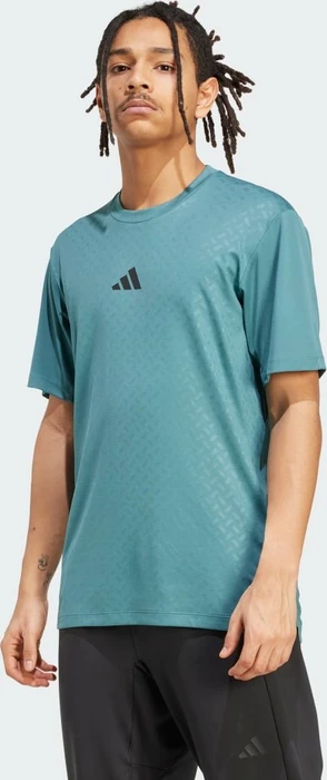 adidas Power 3-Streifen Funktionsshirt kurzarm preloved teal (Herren)