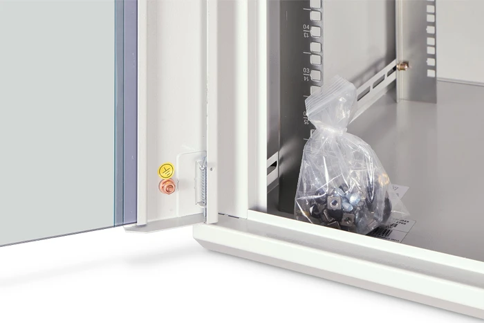 Digitus Dynamic-N Serie 19" Wandgehäuse 16HE, unmontiert, Sicherheitsglastür, IP2X, RAL 7035, 600mm tief