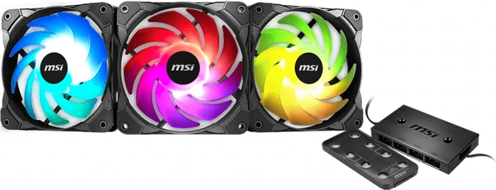 MSI MAG Max F12A-3H, LED-Steuerung, Fernbedienung, 120mm, 3er-Pack