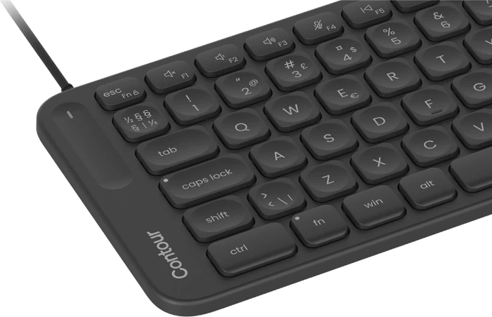 Contour Design Balance Mid-Size Compact Wired Keyboard, schwarz, USB, ND