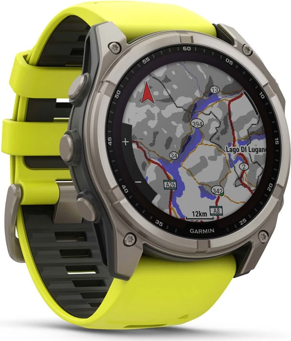 Garmin Fenix 8 51mm Sapphire Solar titanium/amp yellow-graphite