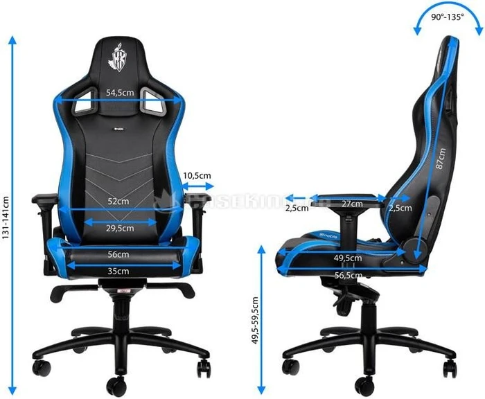 noblechairs Epic H2K Edition Gamingstuhl, schwarz/blau