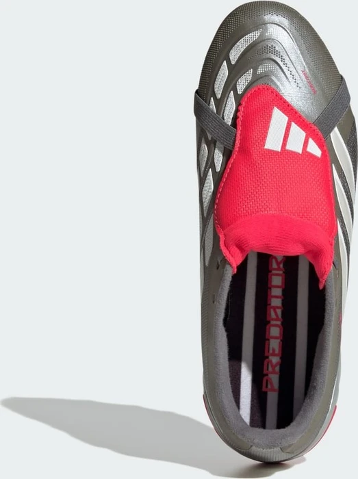 adidas Predator League Fold-Over Tongue AG iron metallic/zero metalic/lucid red (Junior)