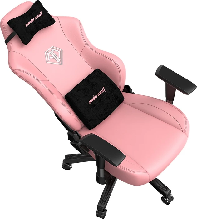 Anda Seat Phantom 3 L Gamingstuhl, Creamy Pink, Kunstleder rosa/Logo weiß