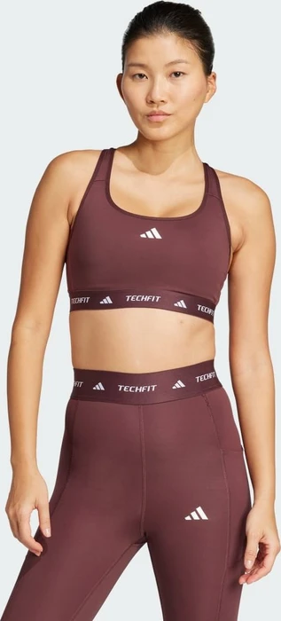 adidas Techfit Sport-BH aurora ruby/brown (Damen)