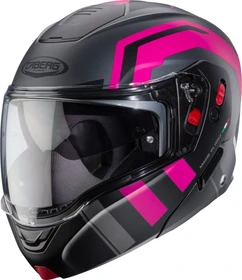 Caberg Horus X Road matt grau/schwarz/rosa