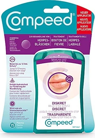 Compeed Diskret mit Applikator Herpesbläschen Patch, 15 Stück
