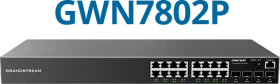 Grandstream GWN7800 Series Rackmount Gigabit Managed Switch, 16x RJ-45, 4x SFP, 240W PoE+ (GWN7802P)