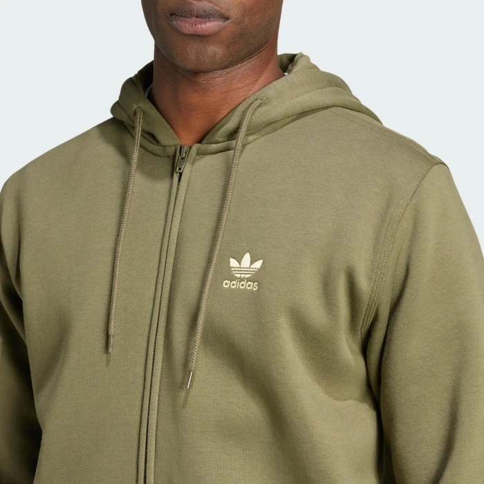 adidas Trefoil Essentials Hoodie olive strata (Herren)