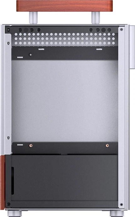 Jonsbo T6 Silver, silber/braun, Glasfenster, Mini-ITX