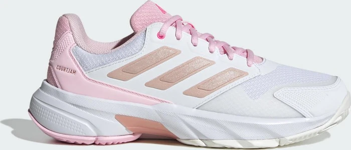 adidas CourtJam Control 3 cloud white/silver metallic/lucid pink