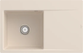 Villeroy & Boch Subway Style 45 Flat flächenbündig Becken links ivory