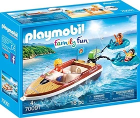 playmobil Family Fun Sportboot mit Fun-Reifen