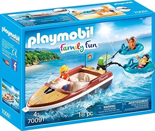 playmobil Family Fun Sportboot mit Fun-Reifen