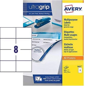 Avery-Zweckform Etiketten, 105x74mm, weiß, 100 Blatt (800 Etiketten)