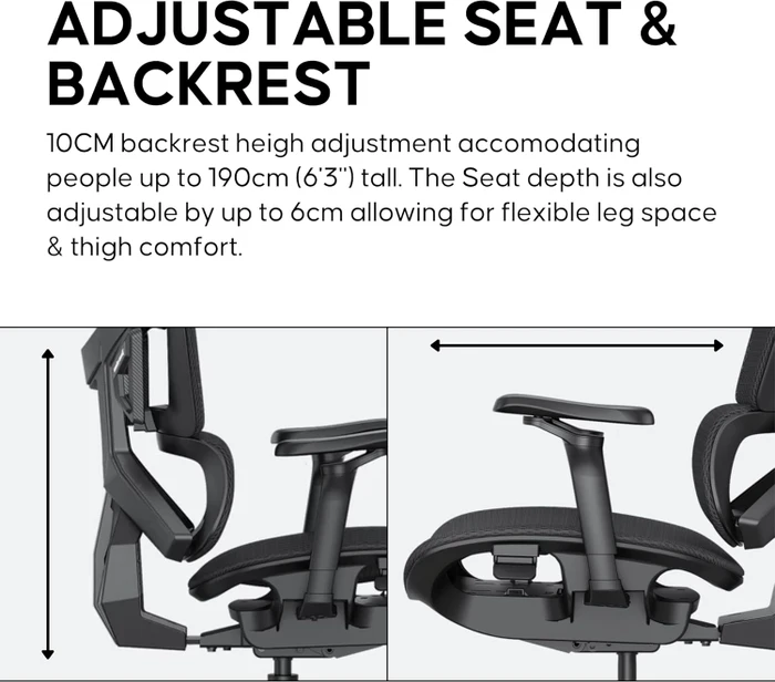 Anda Seat X-Air Pro Mesh Office Gamingstuhl, Ash Grey, grau
