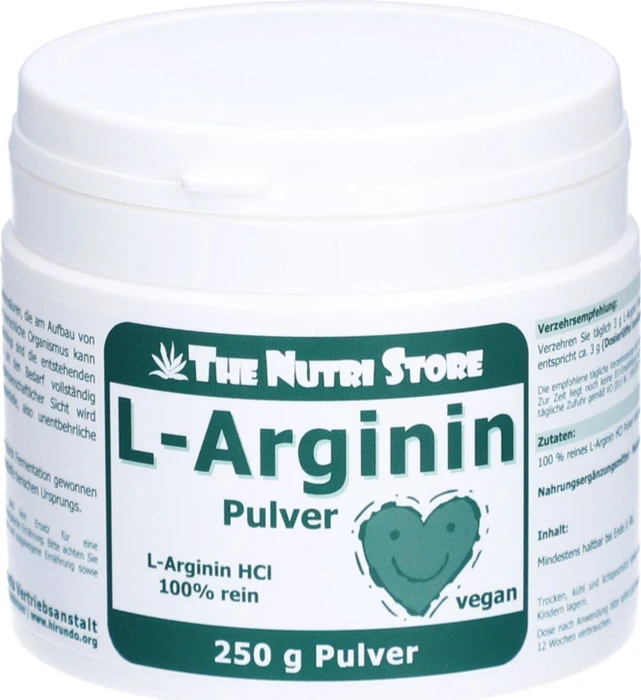 The Nutri Store L-Arginin HCl 100% rein Pulver, 250g