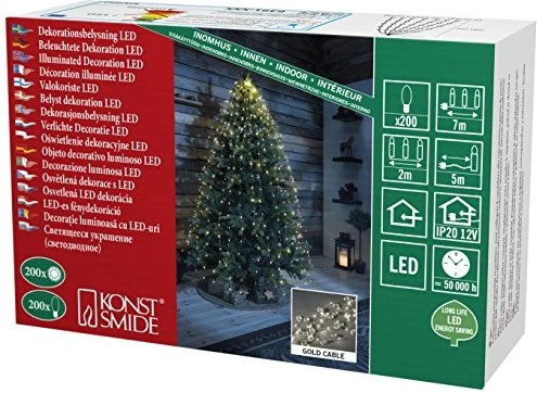 Konstsmide Lichterkette Diamantenlametta silber LED 702x warmweiß