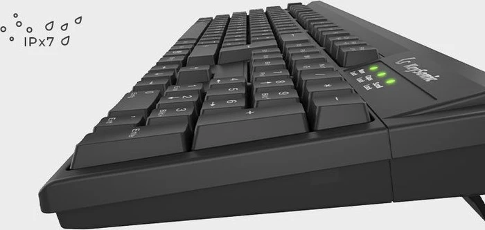 KeySonic KSK-8008U-IP IPX7 Keyboard, schwarz, USB, DE
