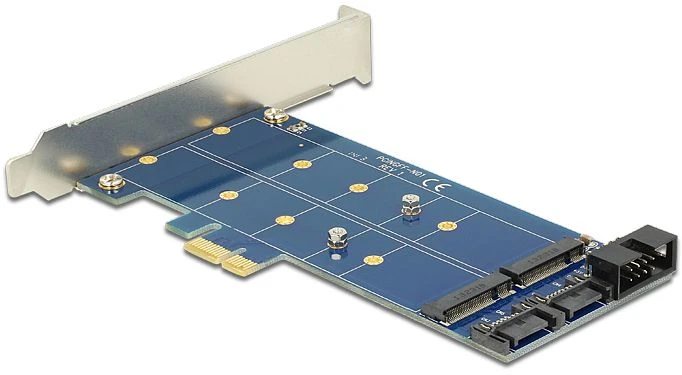 DeLOCK 2x SATA, 1x USB, PCIe x1