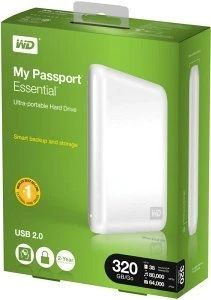 Western Digital WD My Passport Essential New weiß 320GB, USB 2.0