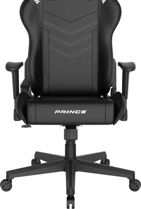 DXRacer Prince Series PF132 Gamingstuhl, schwarz mit weißen Nähten