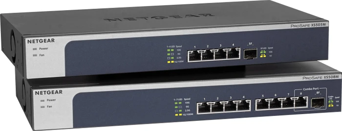 Netgear ProSAFE XS500M Desktop 10G Switch, 7x RJ-45, 1x RJ-45/SFP+