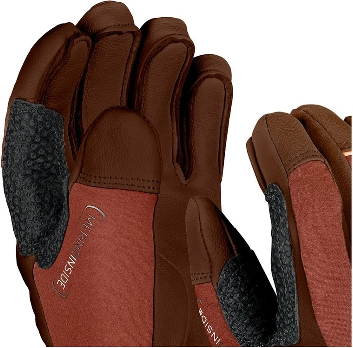 Ortovox Merino Freeride Skihandschuhe clay orange (Herren)