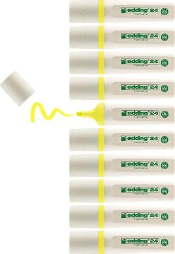 edding EcoLine 24 Highlighter neongelb, 10er-Pack