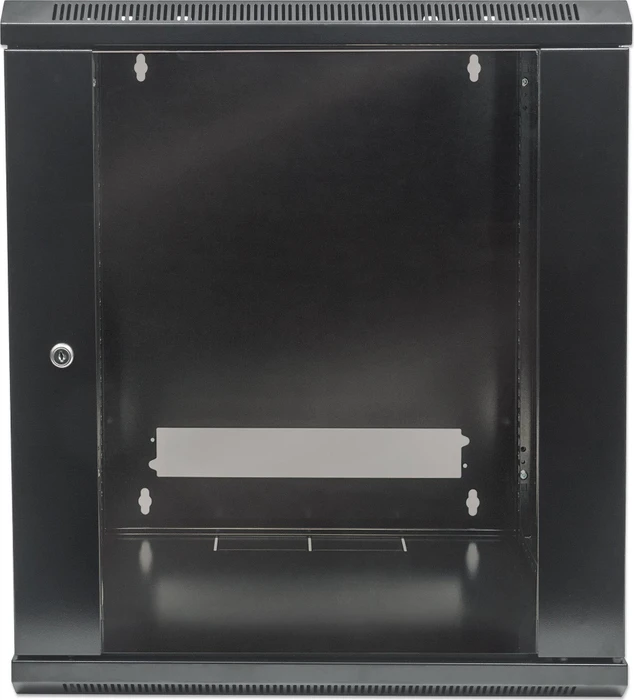 Intellinet Wandschrank 12HE, Sicherheitsglastür, schwarz, 600mm tief