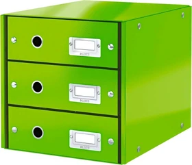Leitz Click & Store WOW Schubladenbox, 3 Schubladen, grün